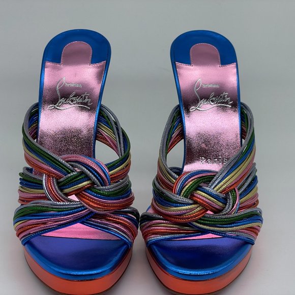 Christian Louboutin | Shoes | Christian Louboutin Multitaski Alta 2  Platform Mules Sandals Heels Shoes | Poshmark